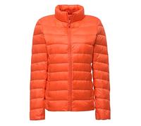 Ladies Puffer Jacket Lightweight Down Jacket Women Packable Puffer Coats for Women Puffa Jackets Oversized Waterproof Womens Compressible Down Feather Coat Quilted Padded Jackets Plus Size Orange XL