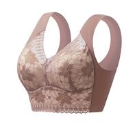 Ladies Pull On Bras Lace Bras for Women Non Wired Sport Bras Soft Cups Full Coverage Push Up Bra Sale Everyday Bras Comfort Bra UK Clearance with Wide Straps Breathable Non-Padded Bralettes