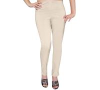 Ladies Pull On Straight Smooth Super Stretch Elasticated Trousers Womens Pants
