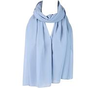 Ladies Quality Plain Chiffon Hijab Scarf Large Maxi shawls 30 Colours (baby blue)