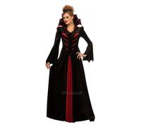 Ladies QUEEN VAMPIRES Deluxe Halloween Fancy Dress Costume Adult Vampiress Spook