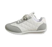 Ladies Quilted Retro Trainers Diamond Stitch Lace Up Women's Sneakers Lightweight Comfortable Walking Shoes Breathable Soft Sole Vintage Sports Footwear Casual Plimsolls for Commute Travel Street