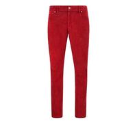 Ladies Real Leather Pant Cow Suede Casual Style Soft Strong Jean Style Trouser 4532 (UK, Numeric, 12, Regular, Regular, Red)