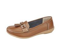 Ladies Real Leather Tassel Slip On Moccasin Flat Nautical Boat Shoes Loafers Size 3-8