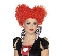 Ladies Red Heart Queen Alice in Wonderland Queen Renaissance Rococo Baroque Wig