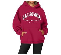 Ladies Red Sweatshirt Xmas T Shirts Grey Jumper Womens Gilets and Body Warmers UK Military Jacket Women Y2K Zip Up Hoodie Plus Size Tops Teddy Bear Coat (Red, XL)