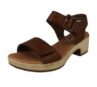 Remonte D0N52-24 Ladies Brown Hook & Loop Sandals Colour: Brown, S