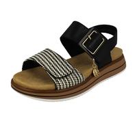 Ladies Remonte Faux Buckle Synthetic Leather Summer Sandals D1J53