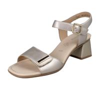 Ladies Remonte Leather Adjustable Hook And Loop Strap Sandals D1K54
