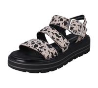 Ladies Remonte Leather Adjustable Hook And Loop Wedge Sandals D3N50