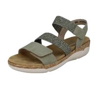 REMONTE Leather Dual-Fastening Sandals - Size 6