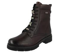 Ladies Remonte Tex Zip & Decorated Lace Block Heel Mid Calf Boots "D2S73"