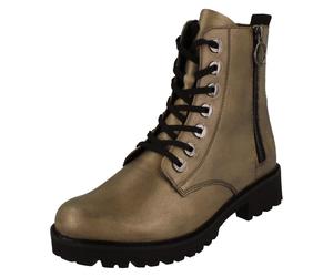 Ladies Remonte Zip & Lace Up Fastening Casual Ankle Boots D8671