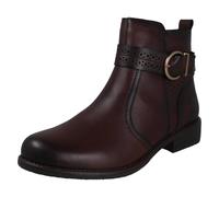 Ladies Remonte Zip Up Leather Buckle Detail Fleece Lined Ankle Boots "D0F81"