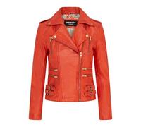 Ladies Retro 100% Nappa Leather Biker Jacket