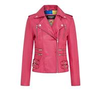 Ladies Retro 100% Nappa Leather Biker Jacket