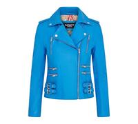Ladies Retro 100% Nappa Leather Biker Jacket