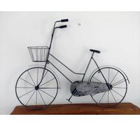 Ladies Retro Bicycle Metal Wall Art Inspirational Gifting Black One Size