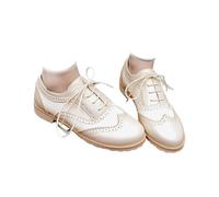 Ladies Retro Court Shoes Sturdy Low Heels Bavarian Retro Shoe Dirndl Casual Shoes in Various Sizes Oktoberfest Celebration Traditional German Attire Essential Dance Party Footwear Beige