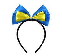 Ladies Retro Elegant Flower Hair Fascinator Germany Europe Cup Fans Hair Bows Multicolor Bow Fans Cheering Headdress Flags Patchwork Color Design (E, One Size)