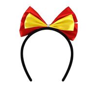 Ladies Retro Elegant Flower Hair Fascinator Germany Europe Cup Fans Hair Bows Multicolor Bow Fans Cheering Headdress Flags Patchwork Color Design (F, One Size)