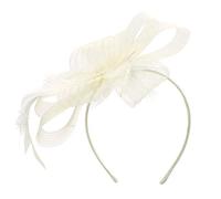 Ladies Retro Elegant Flower Hair Fascinator Hat Feather Mesh Net Veil Wedding Hats Vintage Hair Accessories Women Headwear with Headband and Clip for Cocktail Tea Party