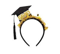 Ladies Retro Elegant Flower Hair Fascinator Hat Graduation Season Hair Bands Hanging Fringe Bachelor Cap Headdress Graduation Decoration Party Headband (GD1, One Size)