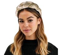 Ladies Retro Elegant Flower Hair Fascinator Hat Women's Braided Headband Hair Band Vintage Accessories Bands Soft Wider Bands (Light Yellow, One Size)