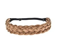 Ladies Retro Elegant Flower Hair Fascinator Headband Elastic Fashion Princess Hair Wig Synthetic Band Accessory (E, One Size)
