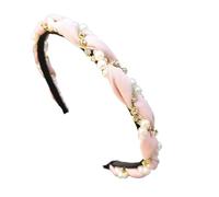 Ladies Rhinestone Embellished Hair Band, Bridal Headpiece Headdress Party Fashion Elegant Ladies Hair Band Hair Ring Accessories(Pink)