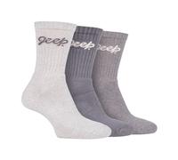 Jeep Women's 3 Pair Cushioned Foot Cotton Boot Socks in Grey | Size: 4-8 Jeep Grey 4-8