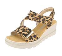 Ladies Rieker 5 CM Wedge Heel Sandals With Adjustable Straps - 67410