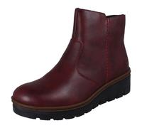 Ladies Rieker Antistress Fleece Lined Zip Up Wedge Ankle Boots X9165