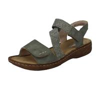 Rieker Women's V2862 Strappy Sandals, Green 52, 6.5 UK