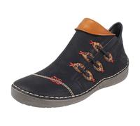 Rieker 72581-00 Black tan Womens Ankle Boots
