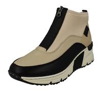 Rieker Women's Slip-On Boots in Brown Combination