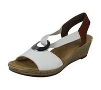 Ladies Rieker Casual Wedge Heeled Sandals 624H6