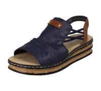 Ladies Rieker Detailed Summer Elasticated Wedge Sandal '62962'