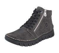Ladies Rieker Double Zip Lace Up Detailed Casual Ankle Boots 57502