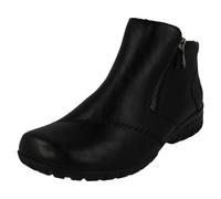 Ladies Rieker Dual Zip Fleece Lined Ankle Boots 'L4663'