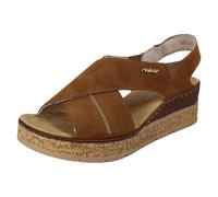 Rieker Women's 63782 Wedge Sandals, Brown, 39 EU