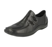 Rieker Womens Slim Fit (E) Black Leather Shoes Lightweight Ladies Flat UK 4 - 8