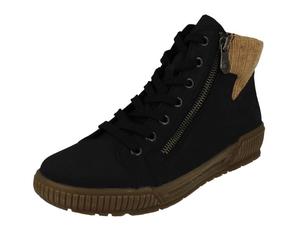 Ladies Rieker Fleece Lined Dual Fastening Ankle Boots 'N0709'