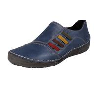 Rieker 52560-14 Blue Womens Comfort Slip On Shoes in a Plain Synthetic in Size 38