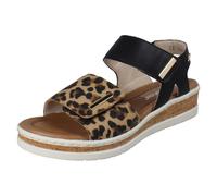 Ladies Rieker Hook And Loop Adjustable Stylish Wedge Sandals: V4181