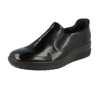 Rieker Ladies Rieker Wedge Sole Casual Shoes 48761 - Red - UK 6