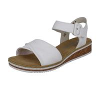 Ladies Rieker Synthetic Strappy Crossover Wedge Sandals V3691