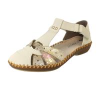 Ladies Rieker T-Bar Cut Out Detailed Antistress Shoes 'M1655'