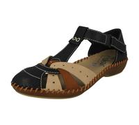 Ladies Rieker T-Bar Cut Out Detailed Antistress Shoes, M1655