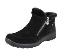 Rieker L7188 black suede zip boots with cosy wool lining waterproof (Black, 6, UK Footwear Size System, Adult, Women, Numeric, Medium, 6)